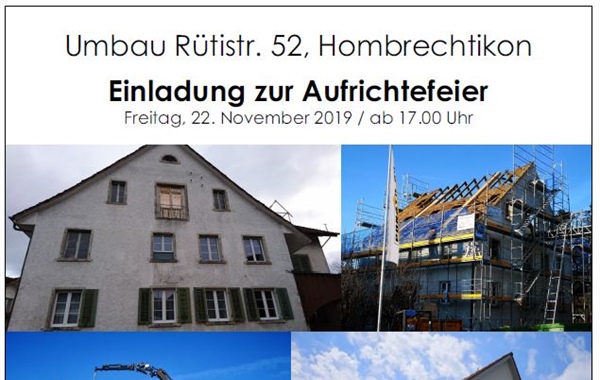 Unsere Aufrichtefeier